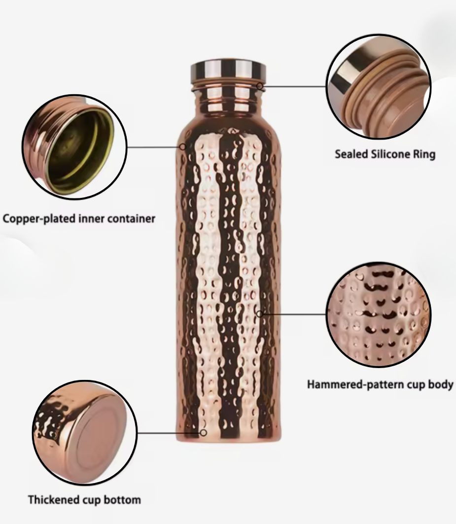 Copper Plated Stainless Steel Water Bottle