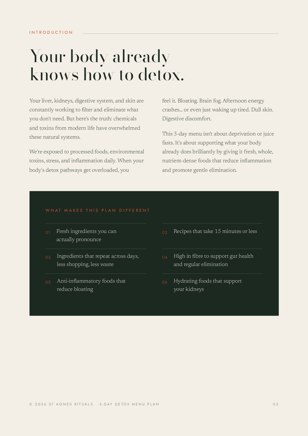 5-Day Detox Menu
