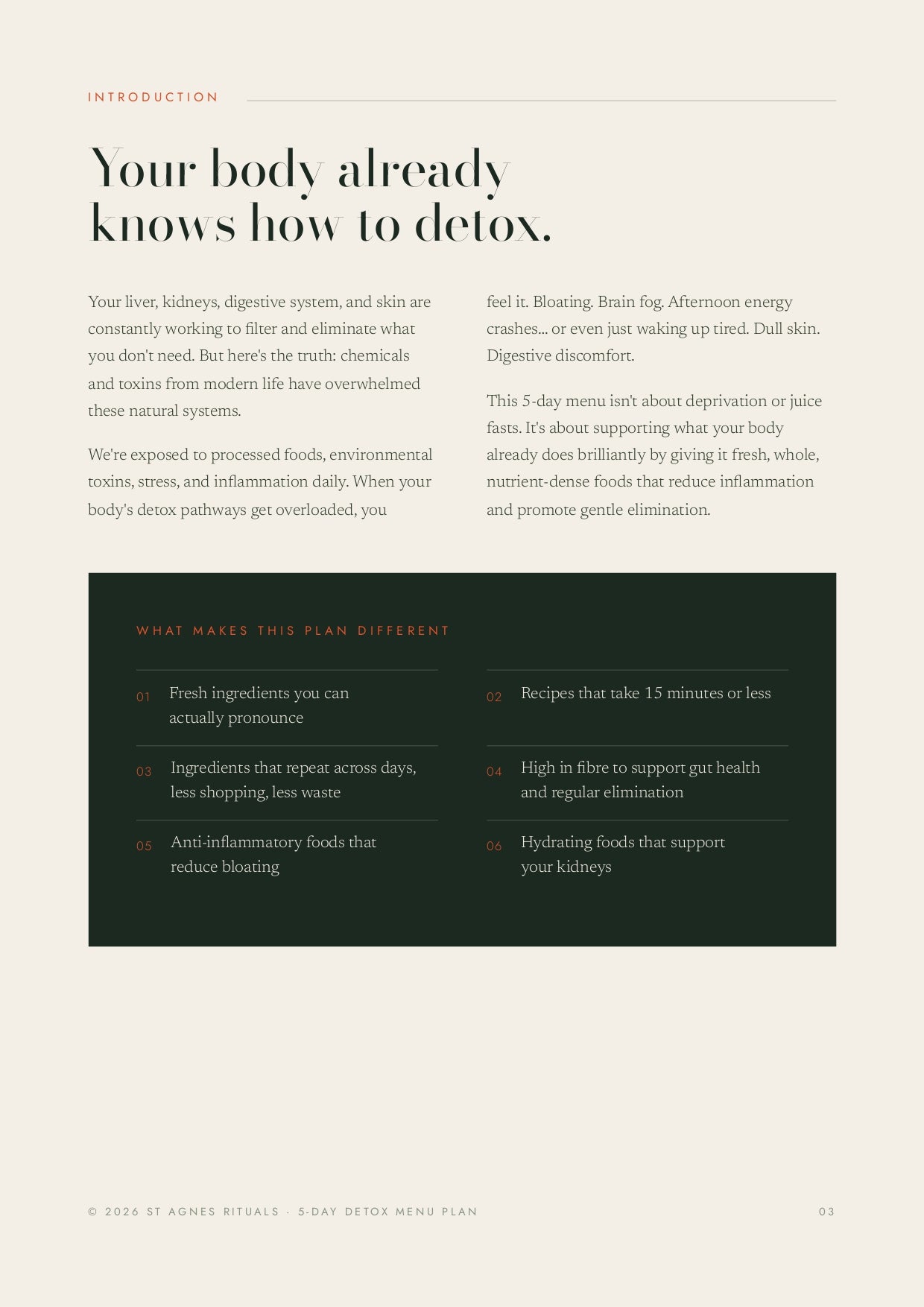 5-Day Detox Menu
